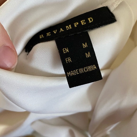 High low white lacy back dress - Picture 4 of 5